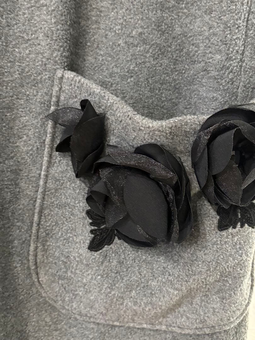 週末セール❗️ポテチーノ　さえら　グレー　ロングベスト　ロングジレ