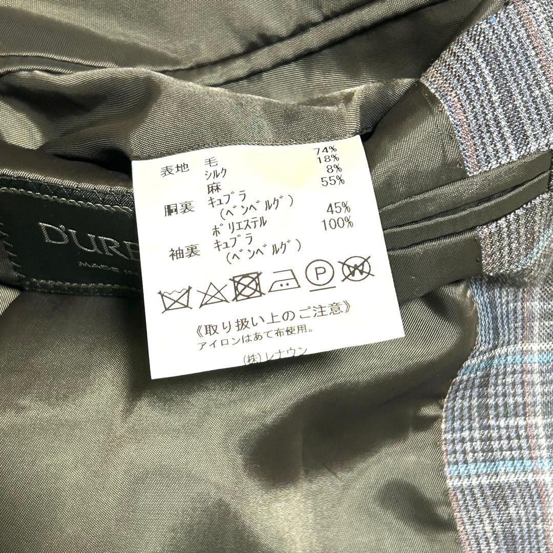 新品 タグ付き D'UBAN 背抜き テーラードジャケット 格子柄 3L