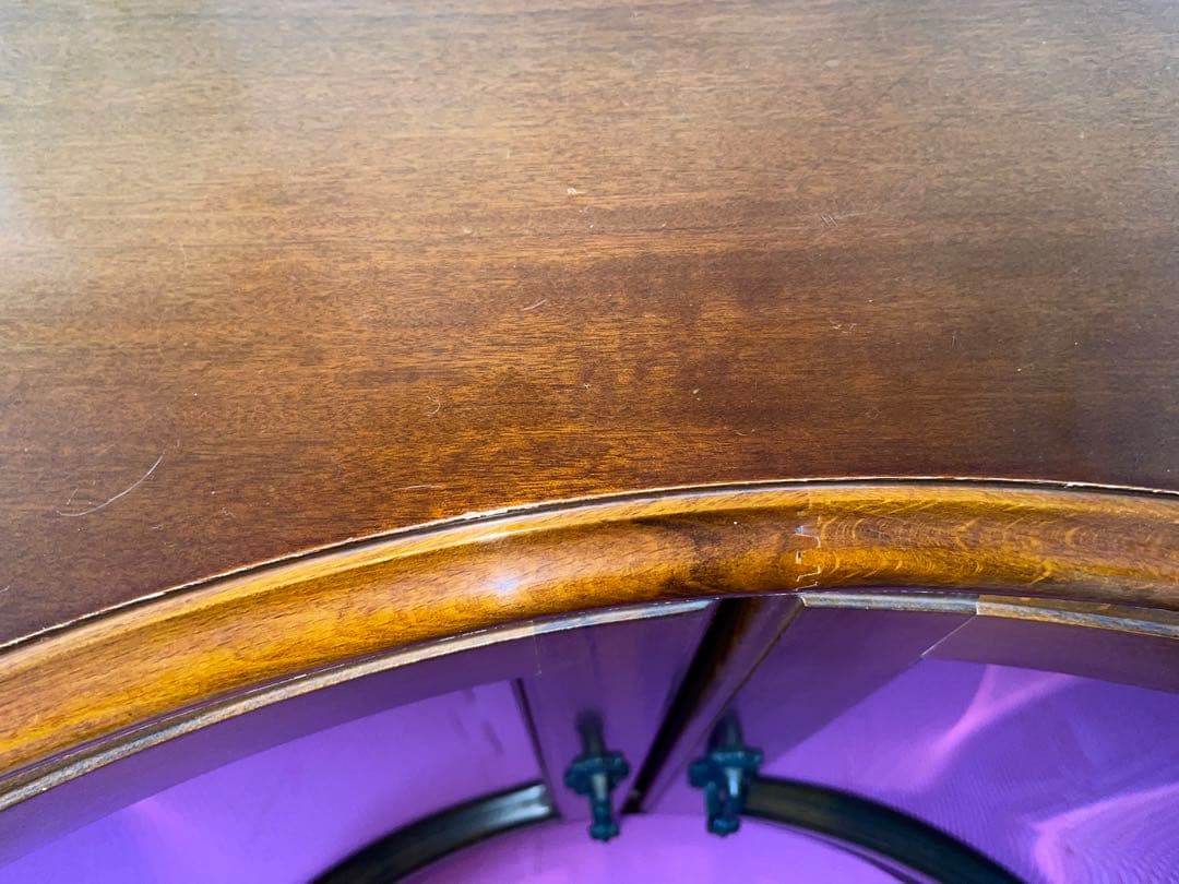 カリモク木製コーナーキャビネット ガラス扉付き