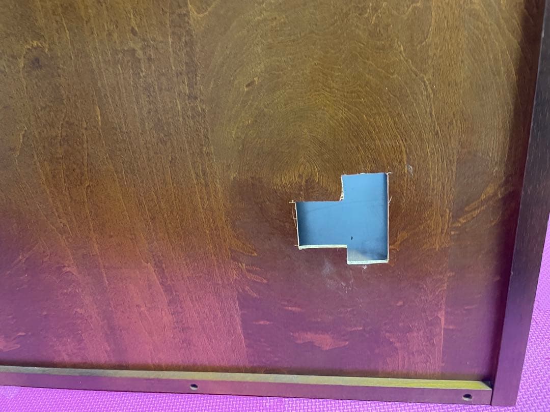 カリモク木製コーナーキャビネット ガラス扉付き