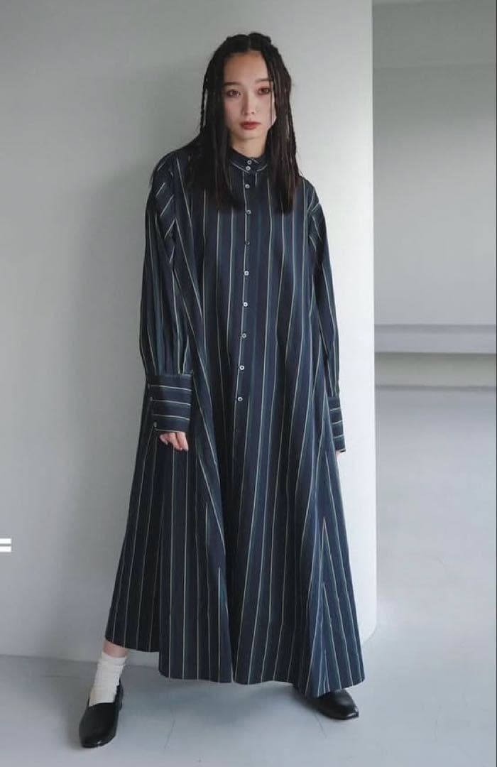 ワンピース foufou british green stripe onepiece 0