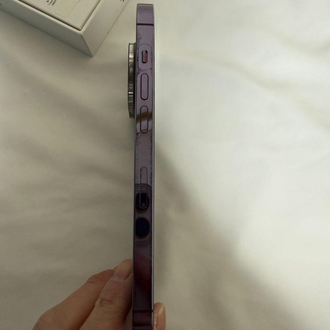【初期化済】iPhone 14 Pro ディープパープル 128GB 画面割れ