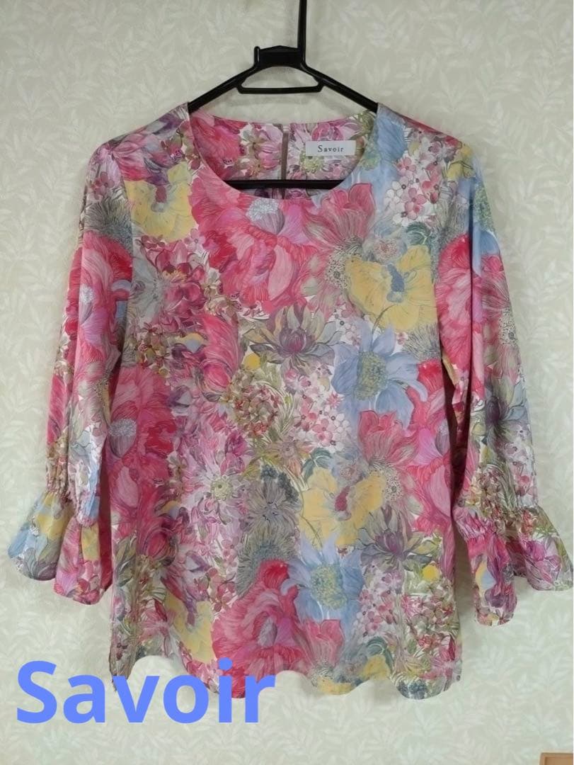 【週末価格】Savoir リバティプリント　ブラウス