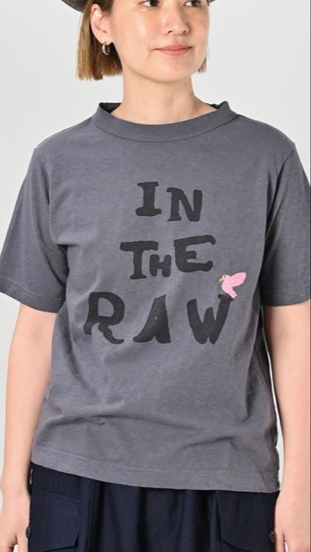 45R バード刺繍ロゴプリントの90845星Tシャツ