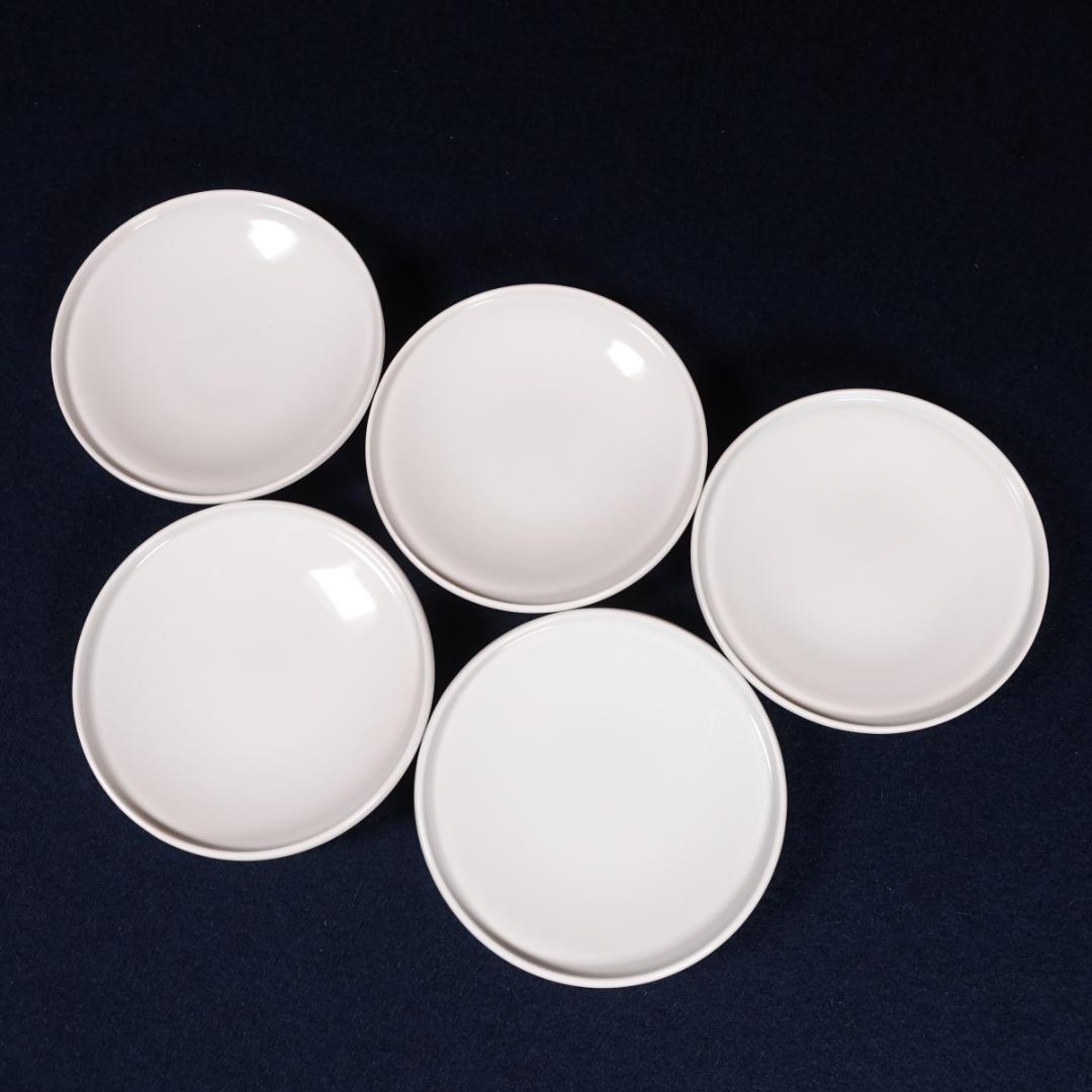 京焼 名工 宮永東山 赤絵松竹梅文 蓋茶碗 5客 共箱