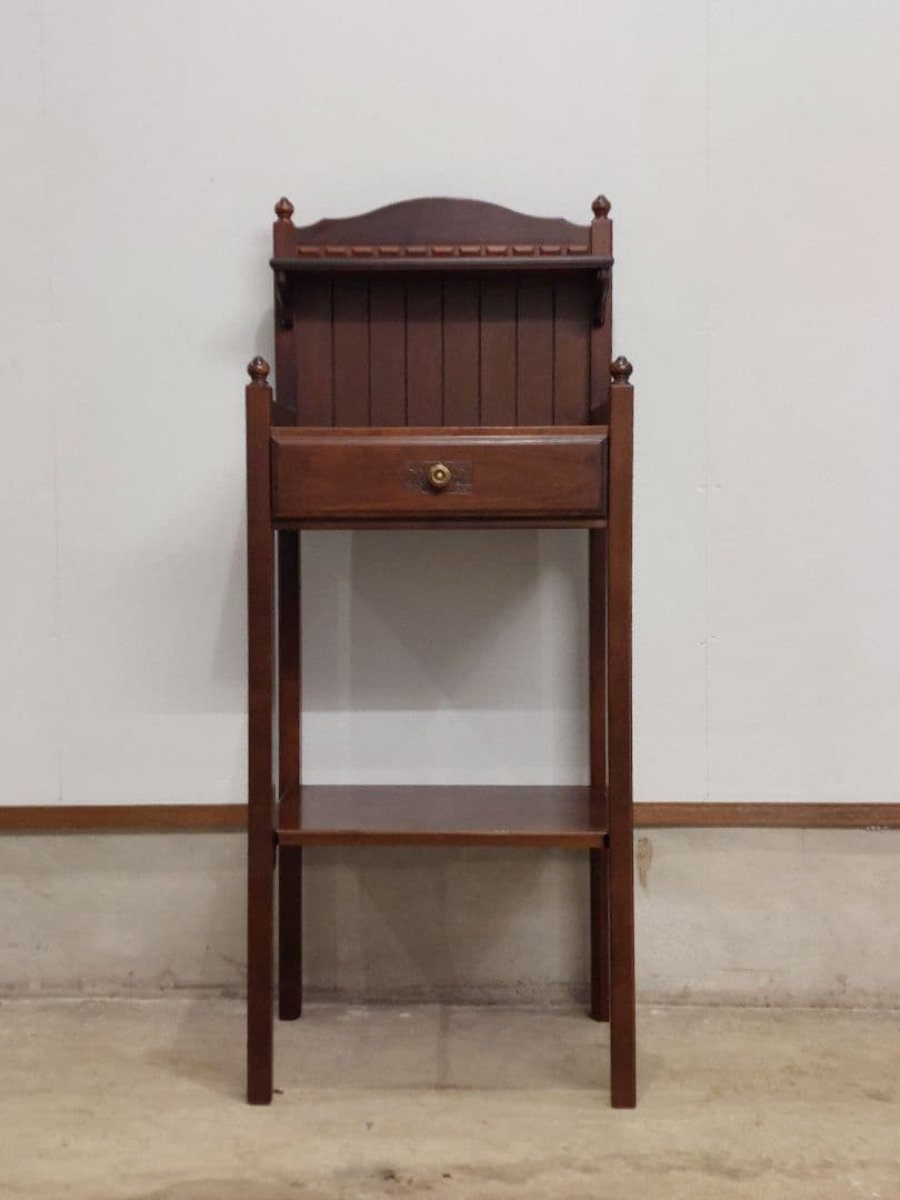 karimoku カリモク 木製 電話台 チェスト引き出し付 オシャレ