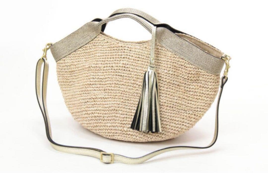 ヴィオラドーロ ラメテープハンドル 2way カゴバッグ