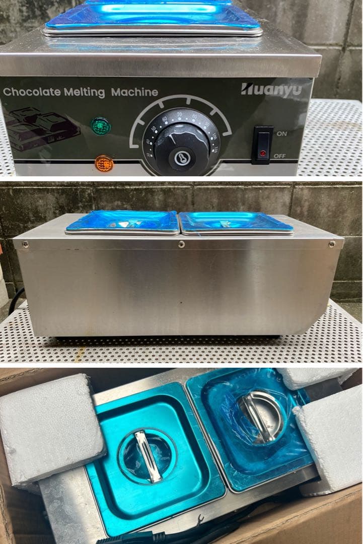 チョコレート 湯煎機 溶媒機 チョコレート溶かし 取扱説明書付 箱付 CS-2