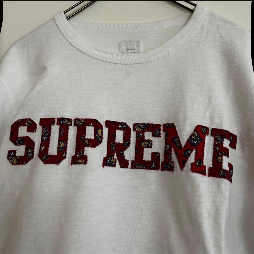 SUPREME 刺繍ロゴ 長袖トレーナー