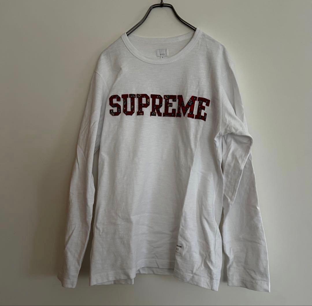 SUPREME 刺繍ロゴ 長袖トレーナー