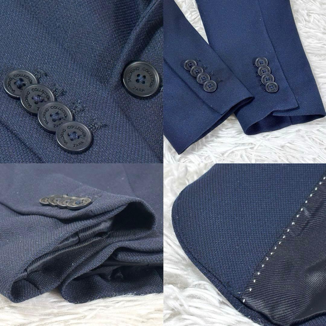 美品 ザラ スーツ 4点セット シャツ ネクタイ付 紺色 男の子 152 卒業式