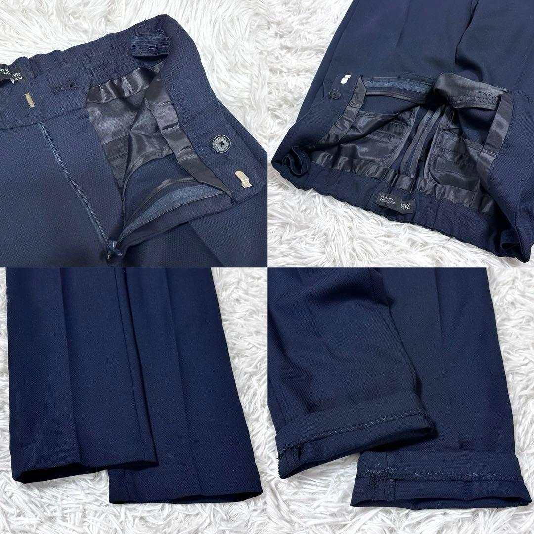 美品 ザラ スーツ 4点セット シャツ ネクタイ付 紺色 男の子 152 卒業式