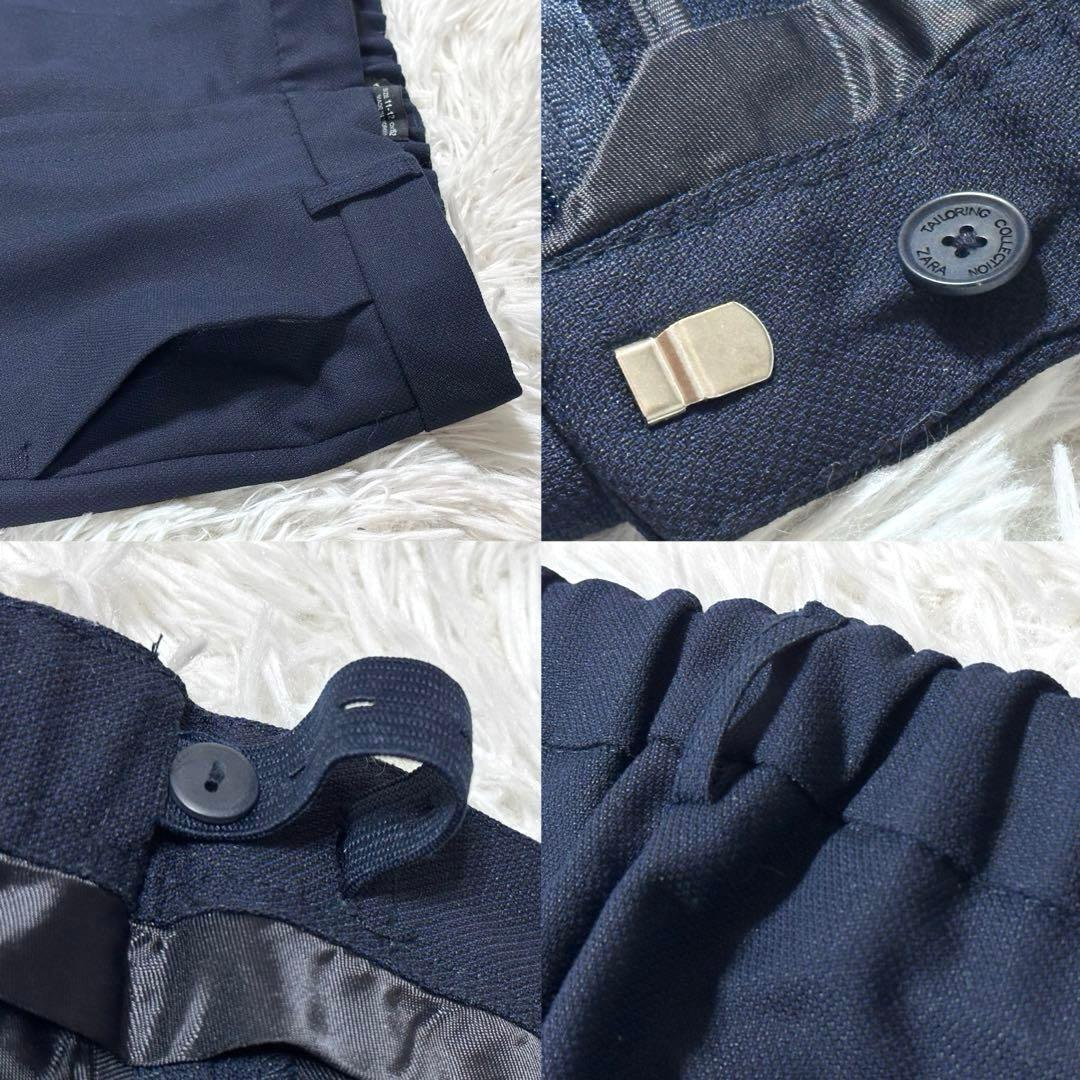 美品 ザラ スーツ 4点セット シャツ ネクタイ付 紺色 男の子 152 卒業式