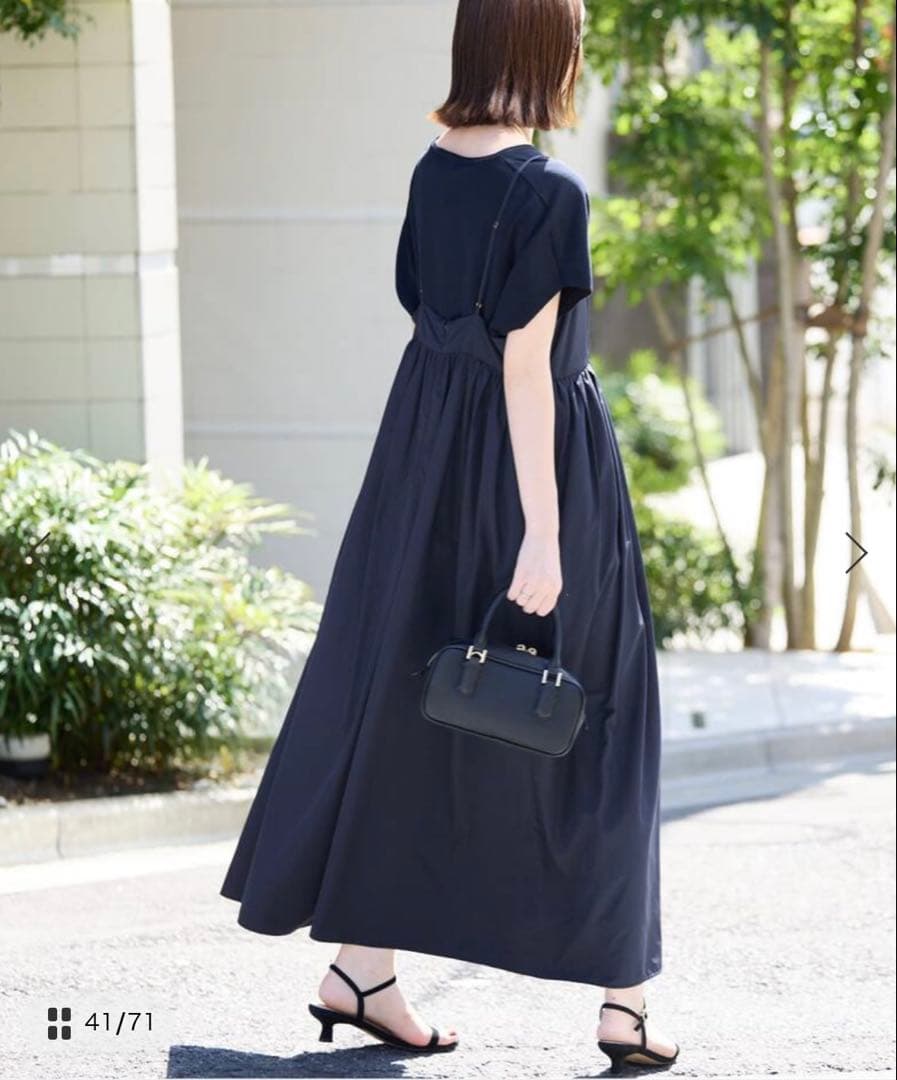 【suzoo専用】SLOBE IENA タフタギャザーキャミワンピース