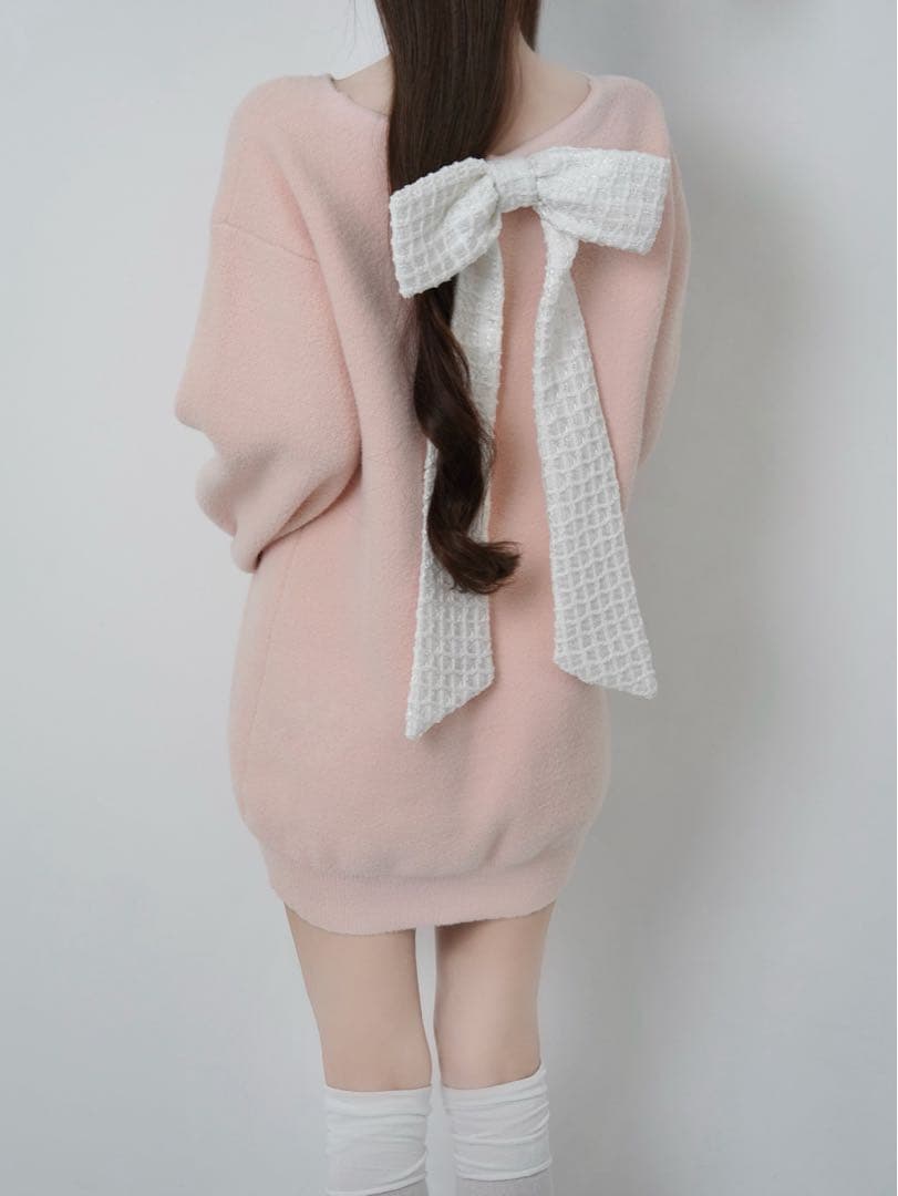 lumignon Tweed ribbon pullover ルミニョン