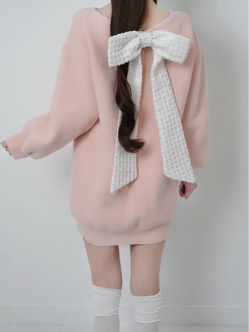 lumignon Tweed ribbon pullover ルミニョン