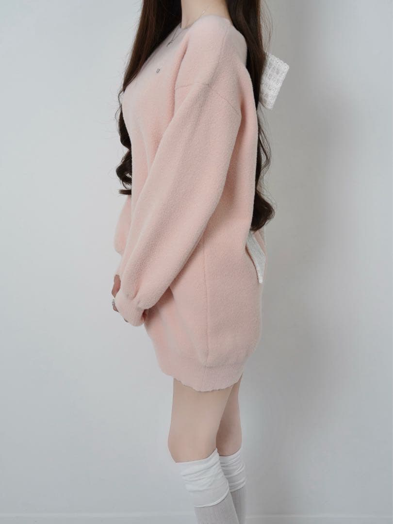 lumignon Tweed ribbon pullover ルミニョン