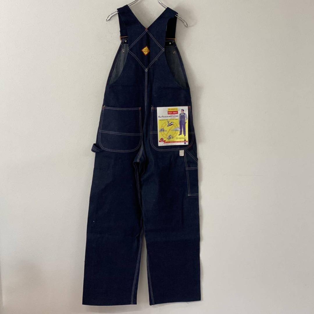 50ｓ　デッドストック　PAY DAY　デニム　フラッシャー付き　オーバーオール