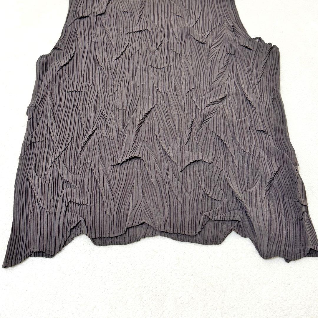 極美品✨ISSEY MIYAKE 立体プリーツ　変形　グレー　チュニック