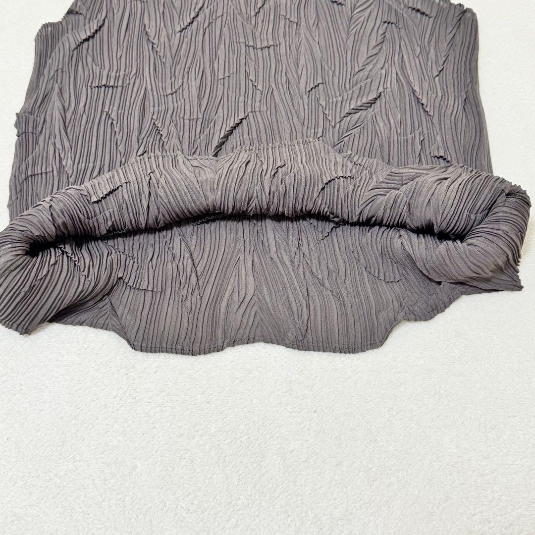 極美品✨ISSEY MIYAKE 立体プリーツ　変形　グレー　チュニック