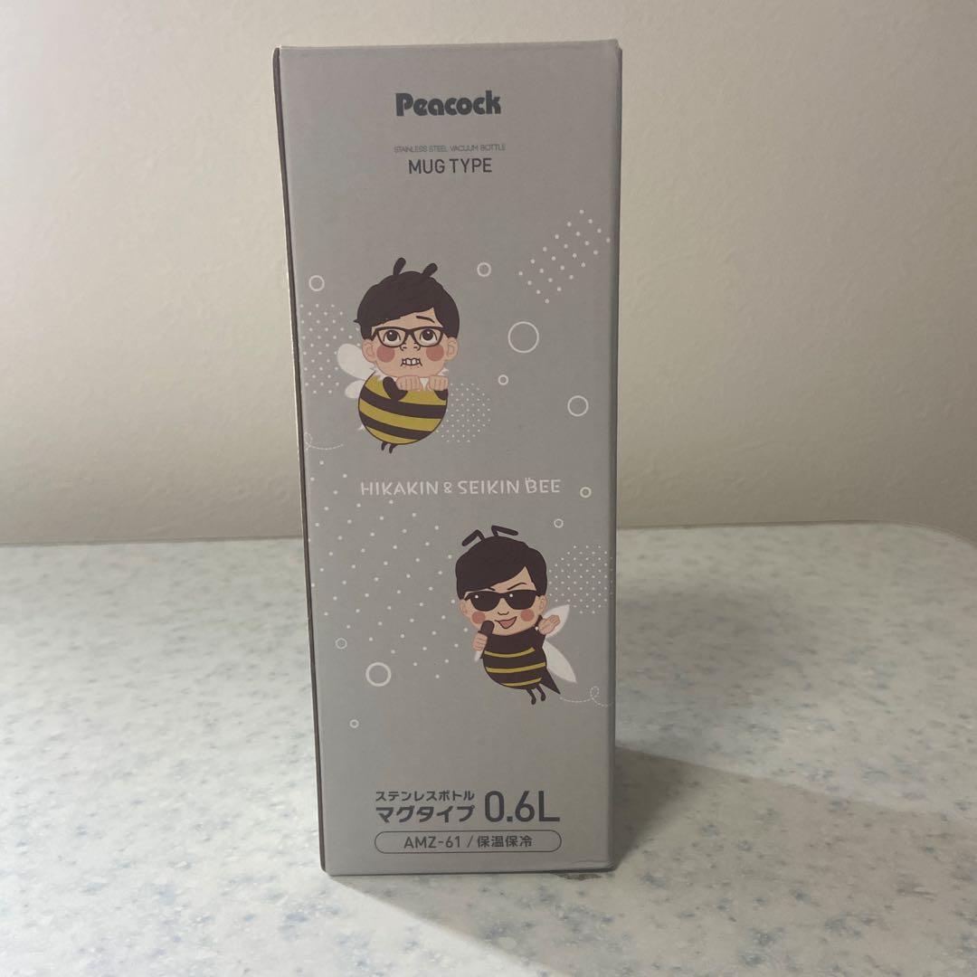 【新品未使用】 ピーコック HIKAKIN ヒカキン 水筒 ステンレス ブラック