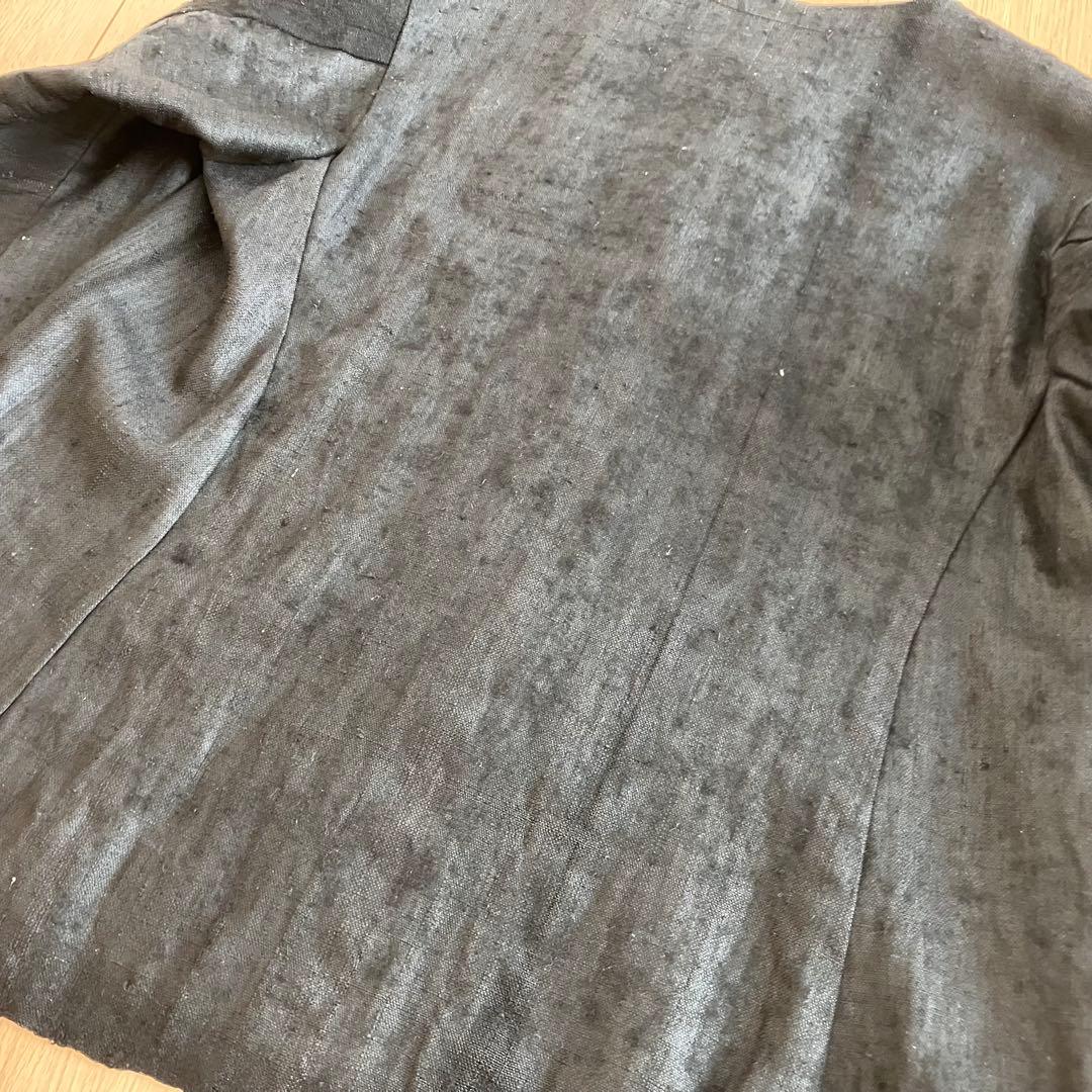 〜10s オランダ　インディゴリネン　ジャケット　ヴィンテージ　ヨーロッパ