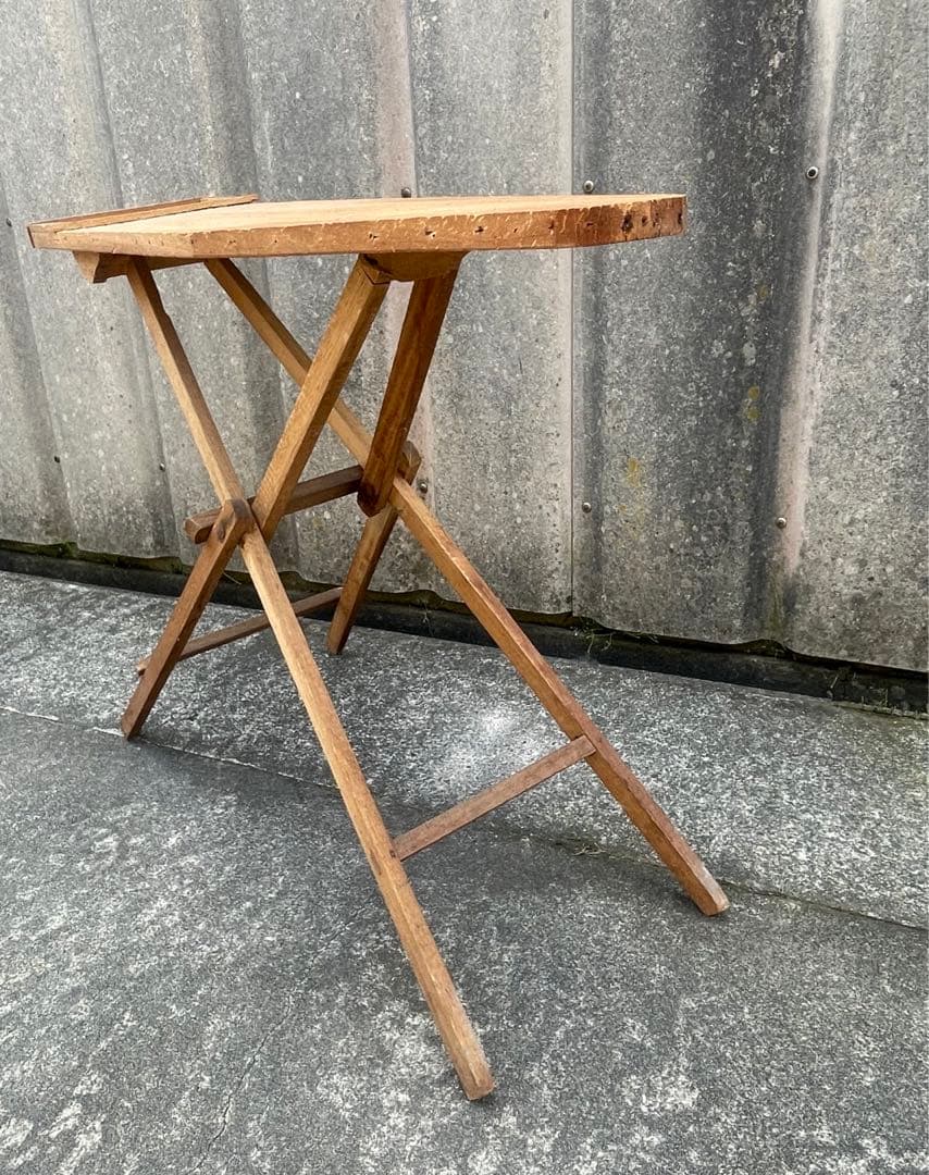 アンティーク/イギリス製/木製/アイロン台/折りたたみ/ディスプレイ/店舗什器