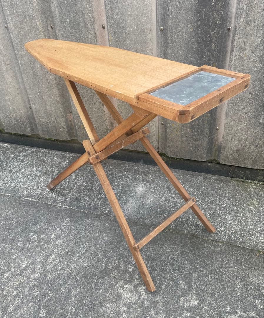 アンティーク/イギリス製/木製/アイロン台/折りたたみ/ディスプレイ/店舗什器
