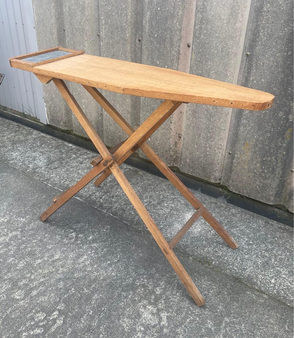 アンティーク/イギリス製/木製/アイロン台/折りたたみ/ディスプレイ/店舗什器