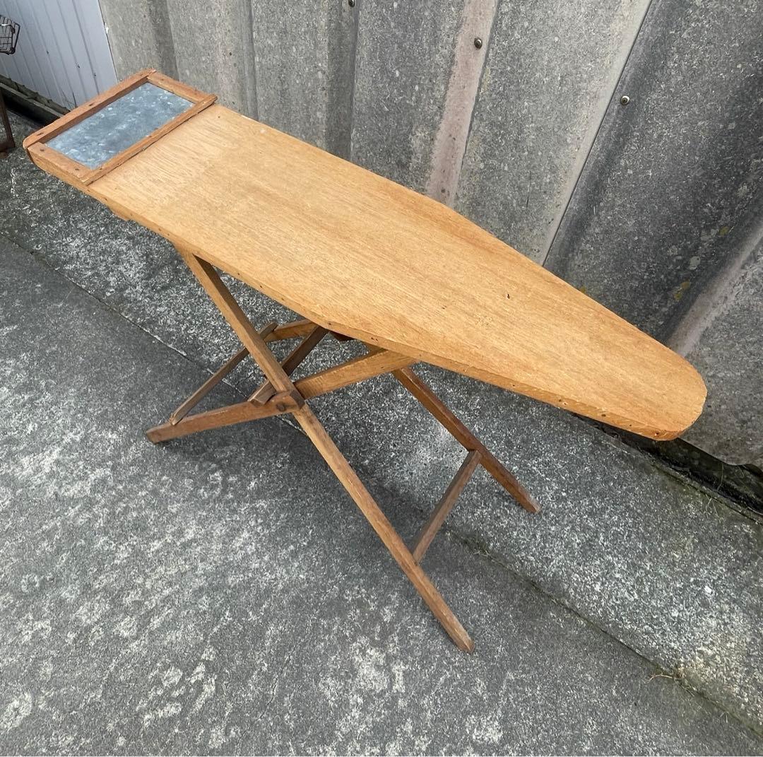 アンティーク/イギリス製/木製/アイロン台/折りたたみ/ディスプレイ/店舗什器