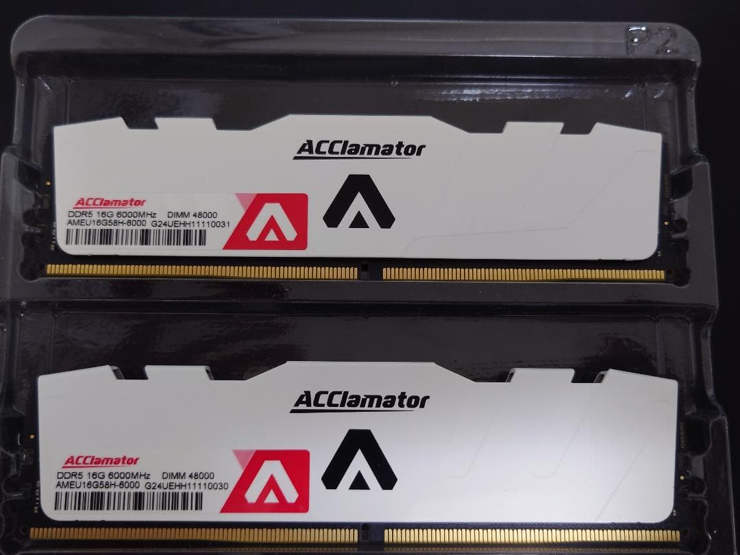 DDR5 32GB-6000MHz (16GB×2枚 PC5-48000)
