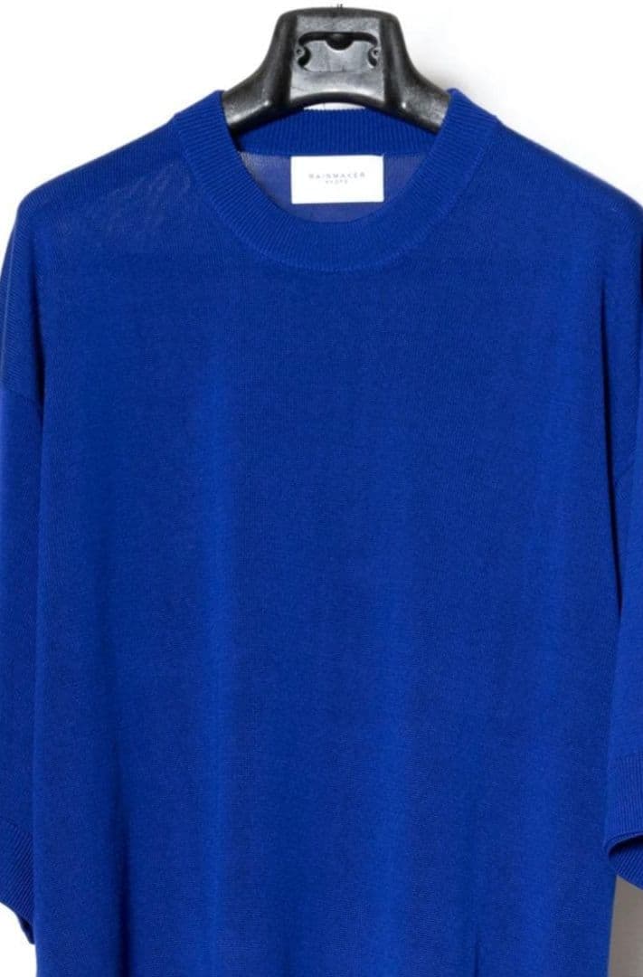RAINMAKER CREW-NECK S/S SWEATER 青 サイズ4