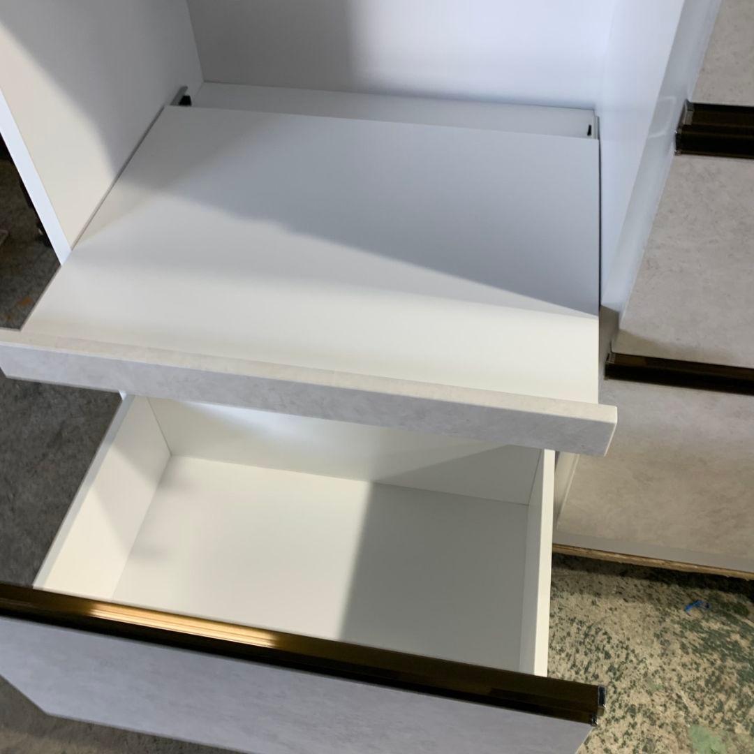 J478\" ジーマ キッチン カウンター W1195 ホワイト 白