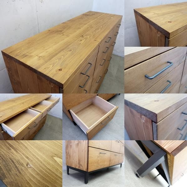 展示品■無垢オーダーNEALD■ワイドチェスト■パイン材■34.1万■12杯■