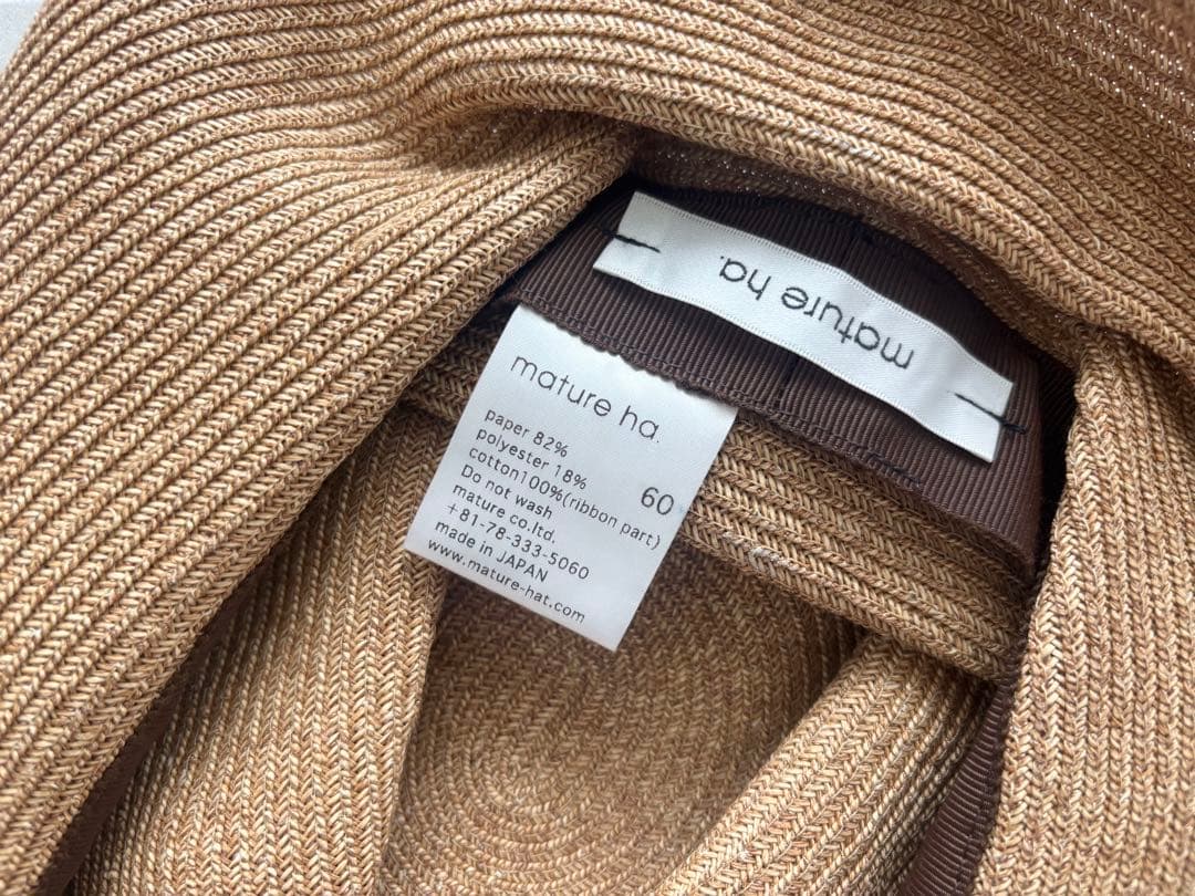 未使用品【 mature ha 】 BOXED HATサイズ60
