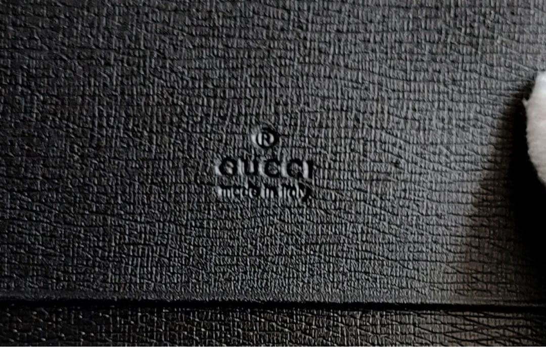 GUCCI インターロッキングG 名刺入れ ブラック レザー メンズ