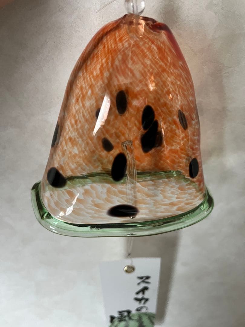 【新品】タクグラス TAKU GLASS 弥彦クラフト　スイカ風鈴