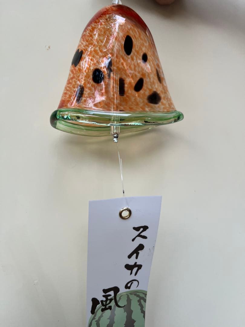 【新品】タクグラス TAKU GLASS 弥彦クラフト　スイカ風鈴