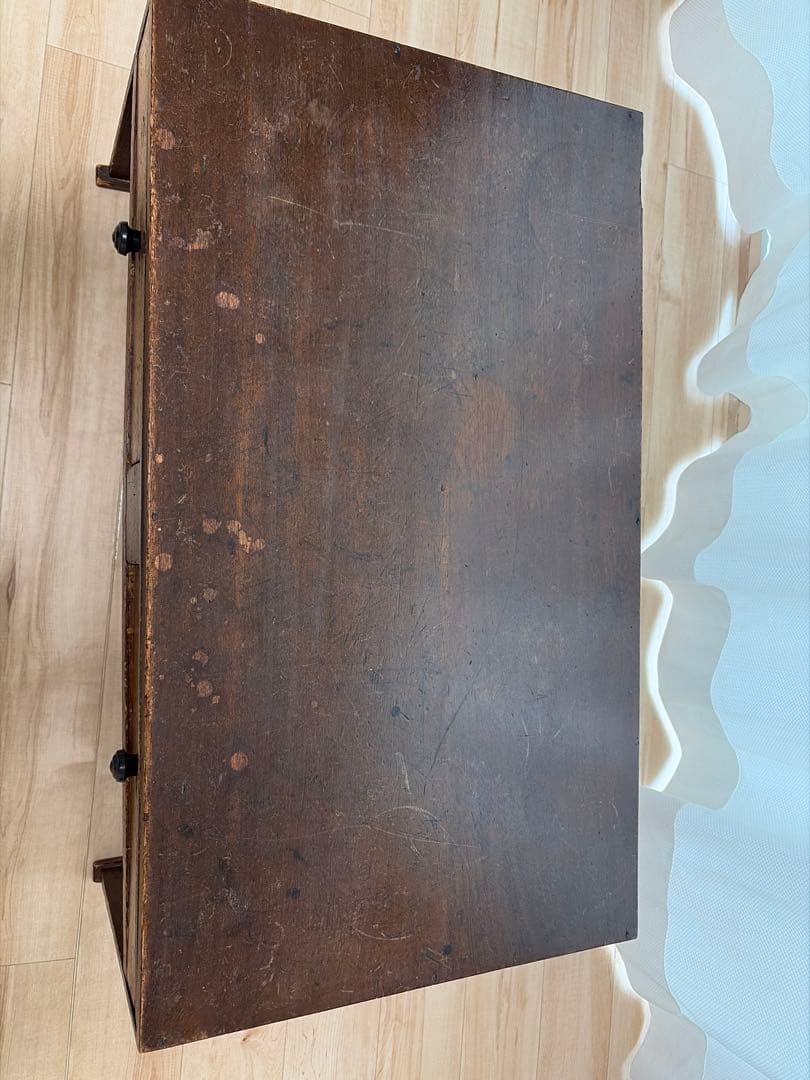 昭和レトロ 文机｜無垢材 引き出し2杯｜古道具 古家具 ローテーブル