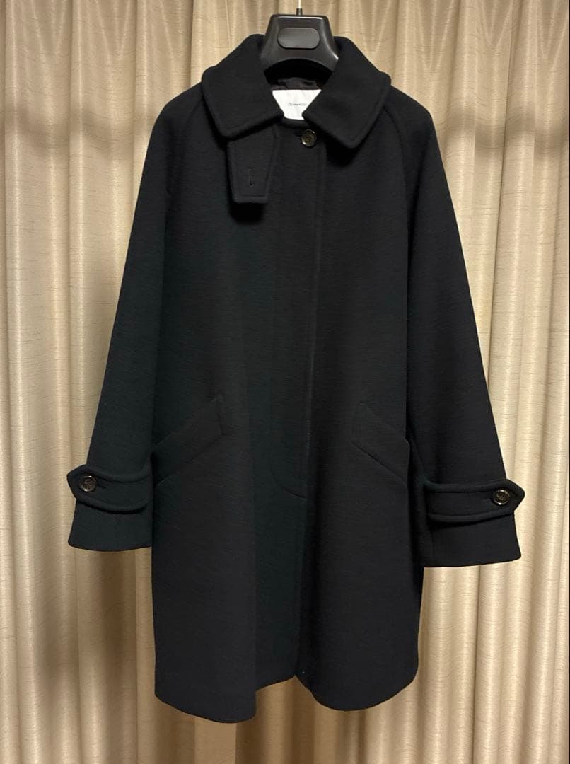 リコ★FRAMe WORKラムウールMIXシャルムバルカラーコートブラック