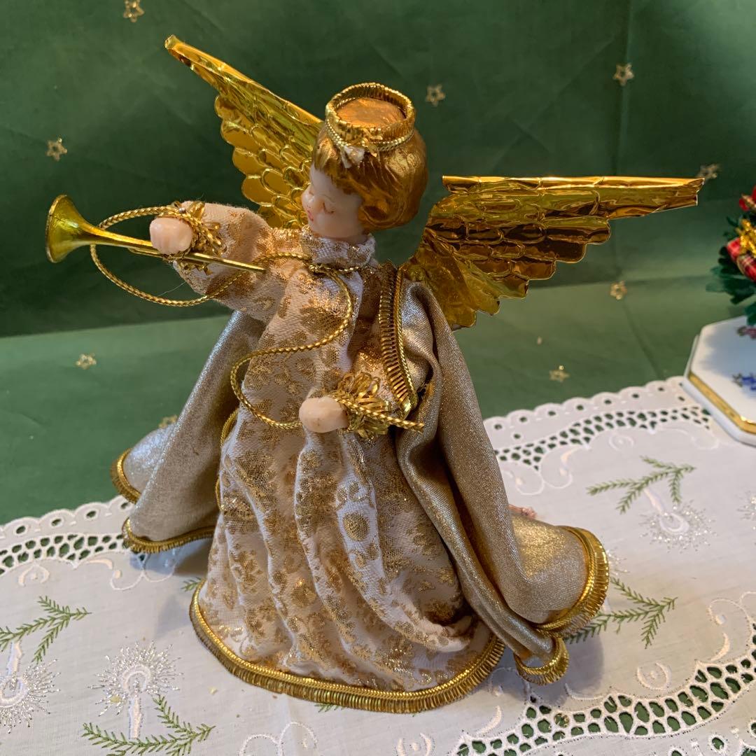 西ドイツ製　レア・ビンテージのkoeste社のラッパを吹く天使！豪華で可愛い！
