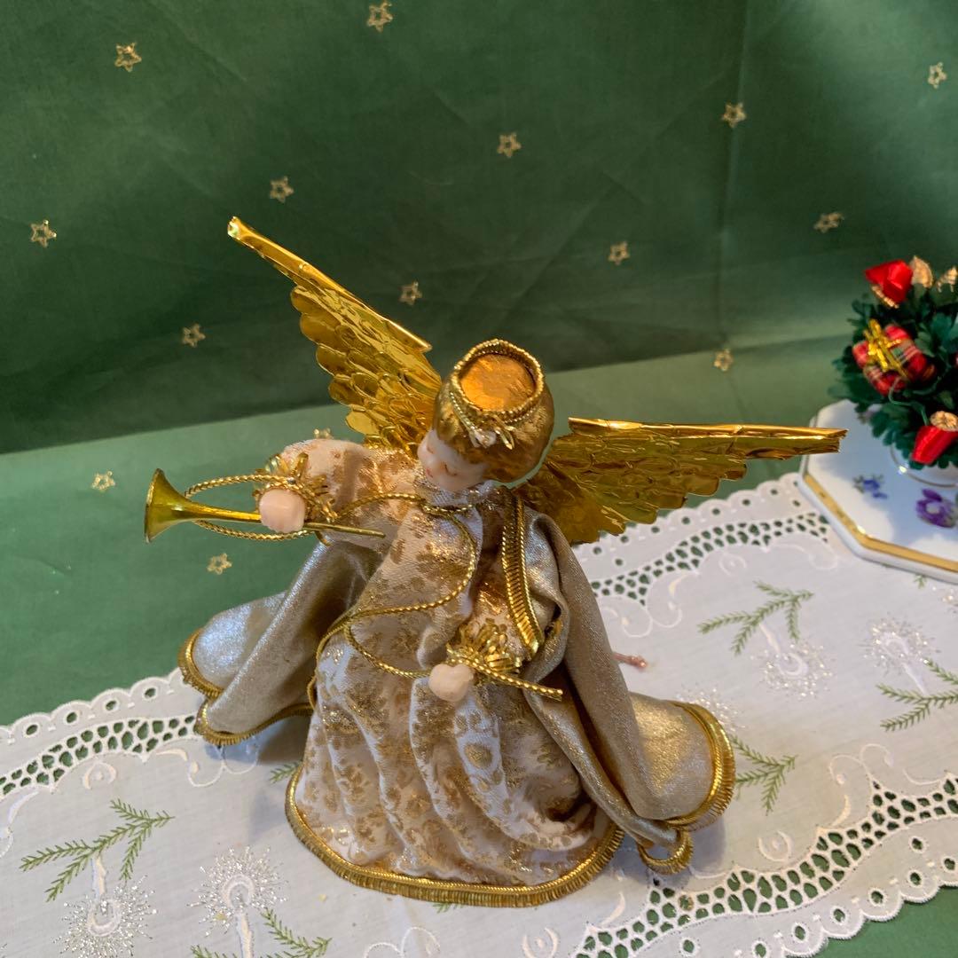 西ドイツ製　レア・ビンテージのkoeste社のラッパを吹く天使！豪華で可愛い！