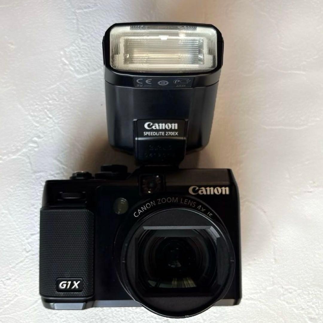 Canonキャノンpowershot G1x スピードライト270EX、ケース付