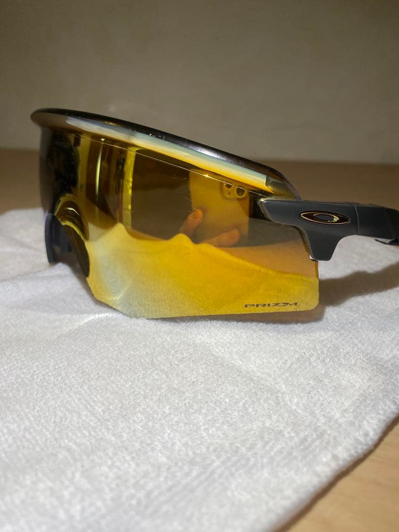 Oakley スポーツサングラス ゴールドレンズ