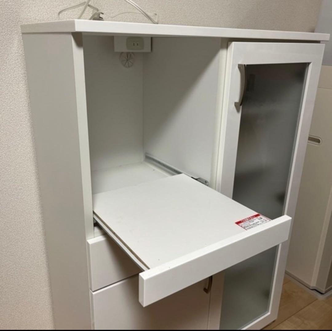 ニトリ 食器棚 レンジボード （コパン T 80MRB WH）