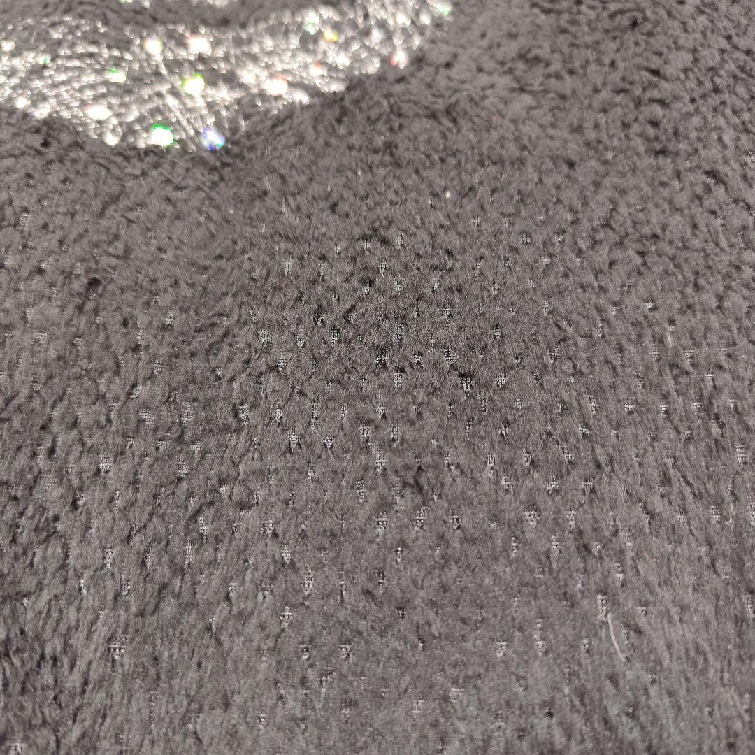 ヒステリックグラマー スカル刺繍 モコモコパーカー ブラック F