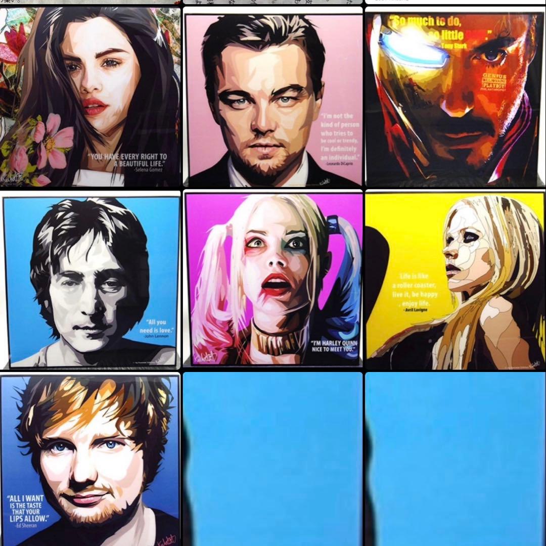 ポップアートパネル 7枚