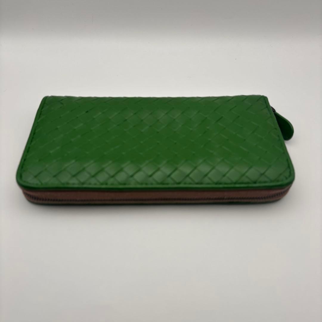 ◆正規品◆ボッティガヴェネタイントレチャート ラウンドファスナー長財布