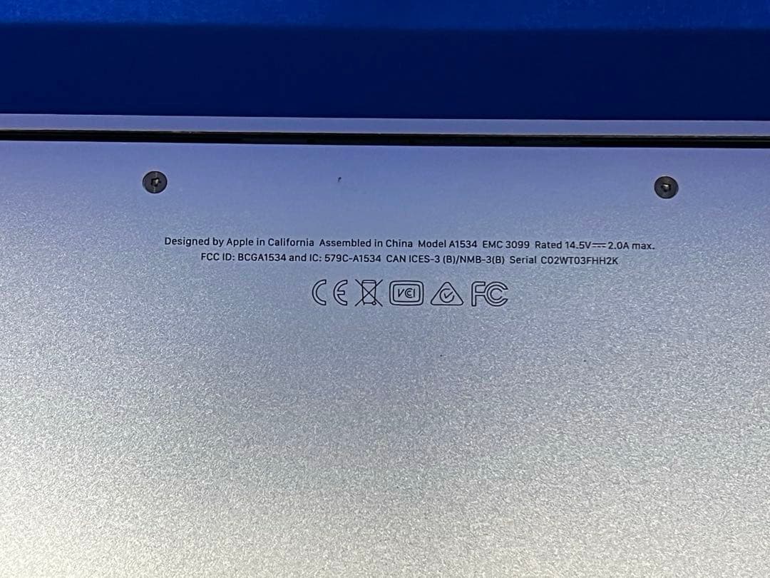 M25A⭐️MacBook Retina 2017 A1534 SSD 512GB