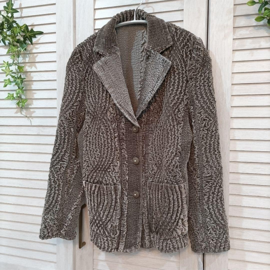 902 新品❤ダジュール❤ベージュ系ジャケット❤プリーツ加工